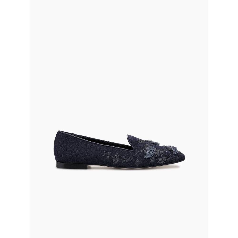 NEW ARTEANA women's flora smoking slipper in navy